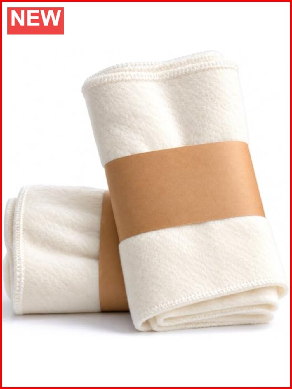 2 Pc Organic Cotton Flannel Castor Oil Pack Wrap Reusable Compress